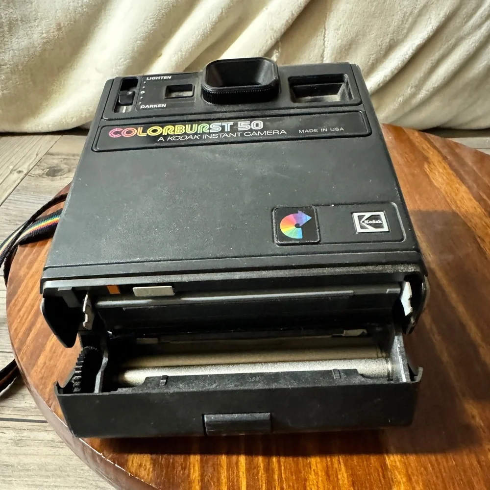 Vintage Kodak Colorburst 50 Instant Film Camera Polaroid Type Black Camera